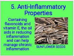 Flavonoids found in the oil help fight inflammatory disorders